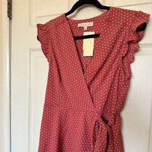 XL Side Tie Dusty Rose Blouse